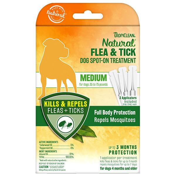 TropiClean - 天然精油滅蚤及蜱蟲點滴 (大/中/小型犬用) - Pet Pet Plaza