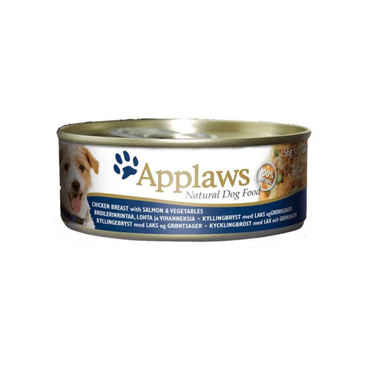 【Applaws】狗肉絲湯罐 – 雞柳, 三文魚, 蔬菜 (156g /一箱 x 12) - Pet Pet Plaza