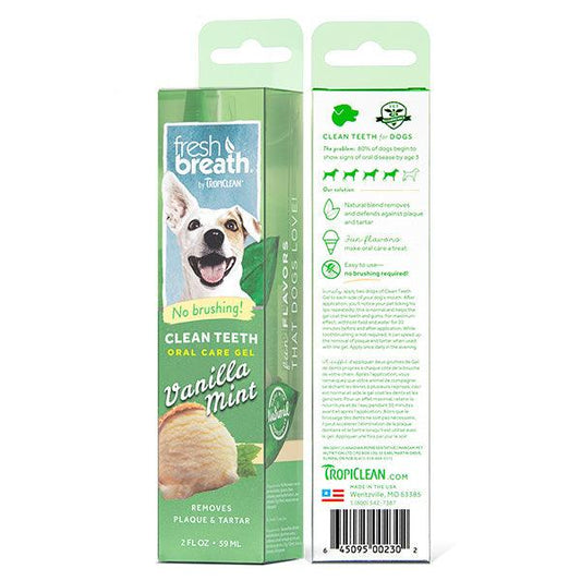 TropiClean - 天然清新口氣潔齒凝露 118ml (薄荷雲呢拿味) - Pet Pet Plaza