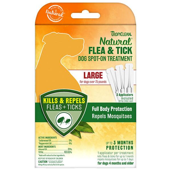 TropiClean - 天然精油滅蚤及蜱蟲點滴 (大/中/小型犬用) - Pet Pet Plaza